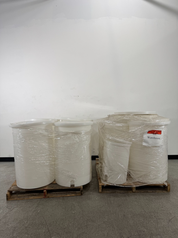 Image of Lot Of Tamco Industries Plastic Industrial Drums